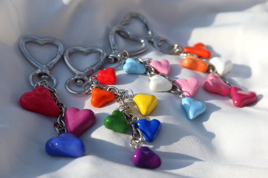 LGBTQ+ Pride Bag Charm/Keychain - Hand Sculpted & Painted