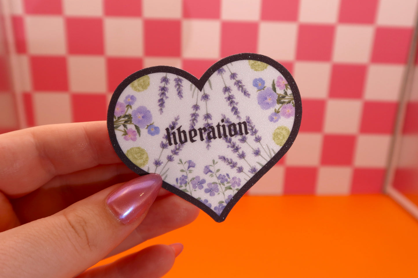 Liberation Glitter Sticker