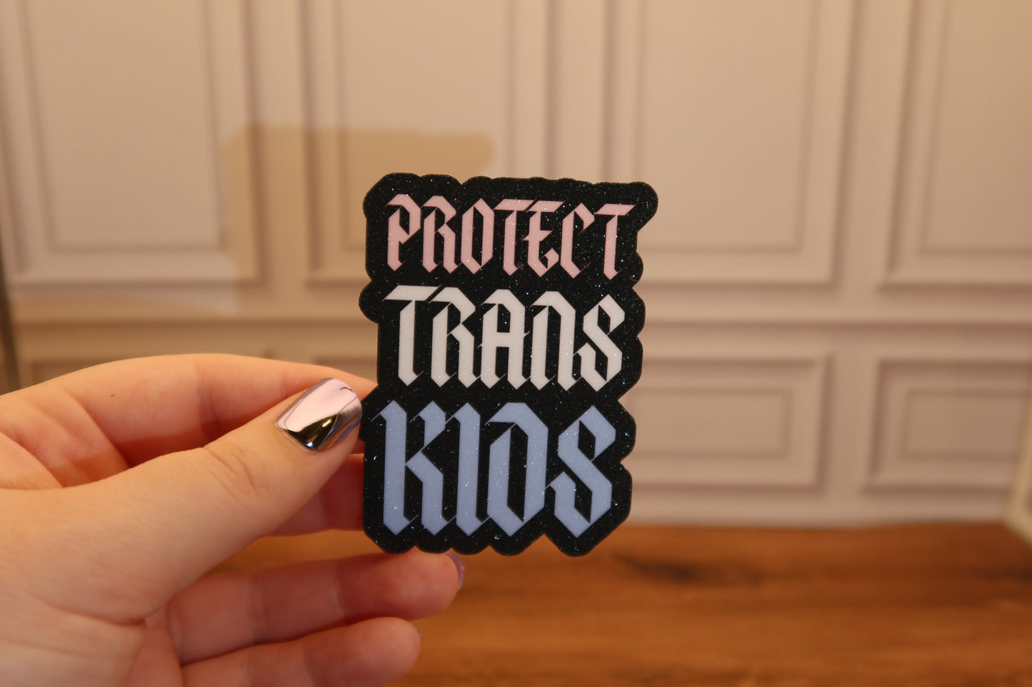 Protect Trans Kids Glitter Sticker