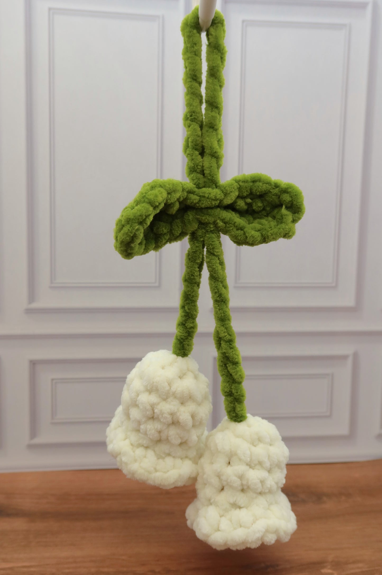 Lily of the Valley Crochet Bag Charm/Keychain