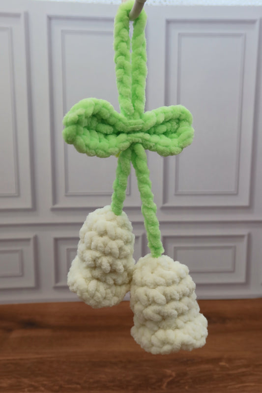 Lily of the Valley Crochet Bag Charm/Keychain