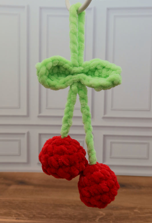Cherry Crochet Bag Charm/Keychain