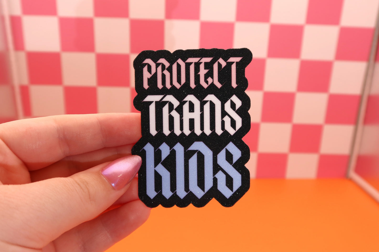 Protect Trans Kids Glitter Sticker