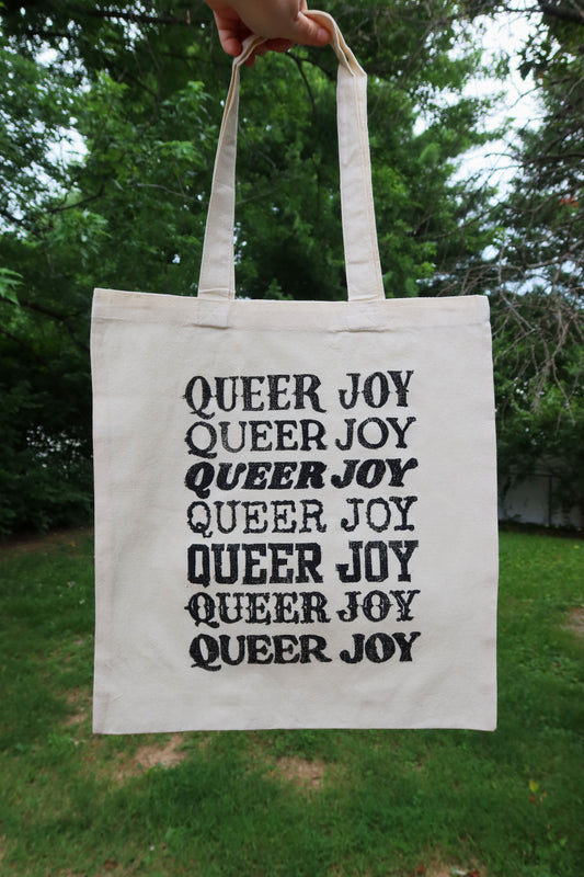 Queer Joy Hand Printed Tote Bag