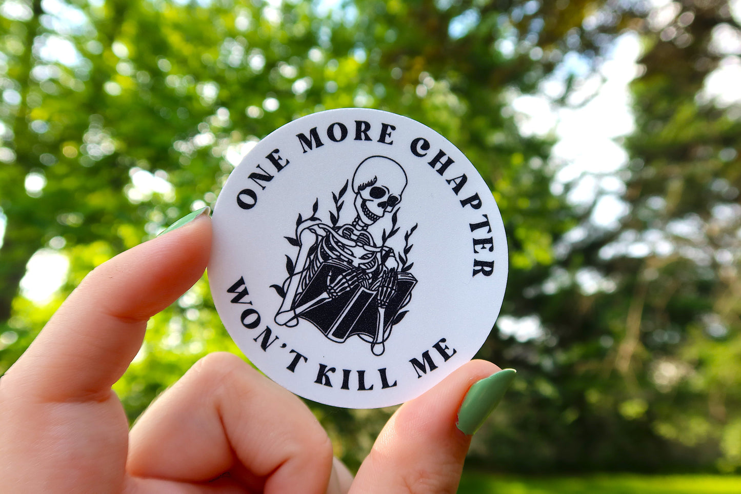 One More Chapter Glitter Sticker