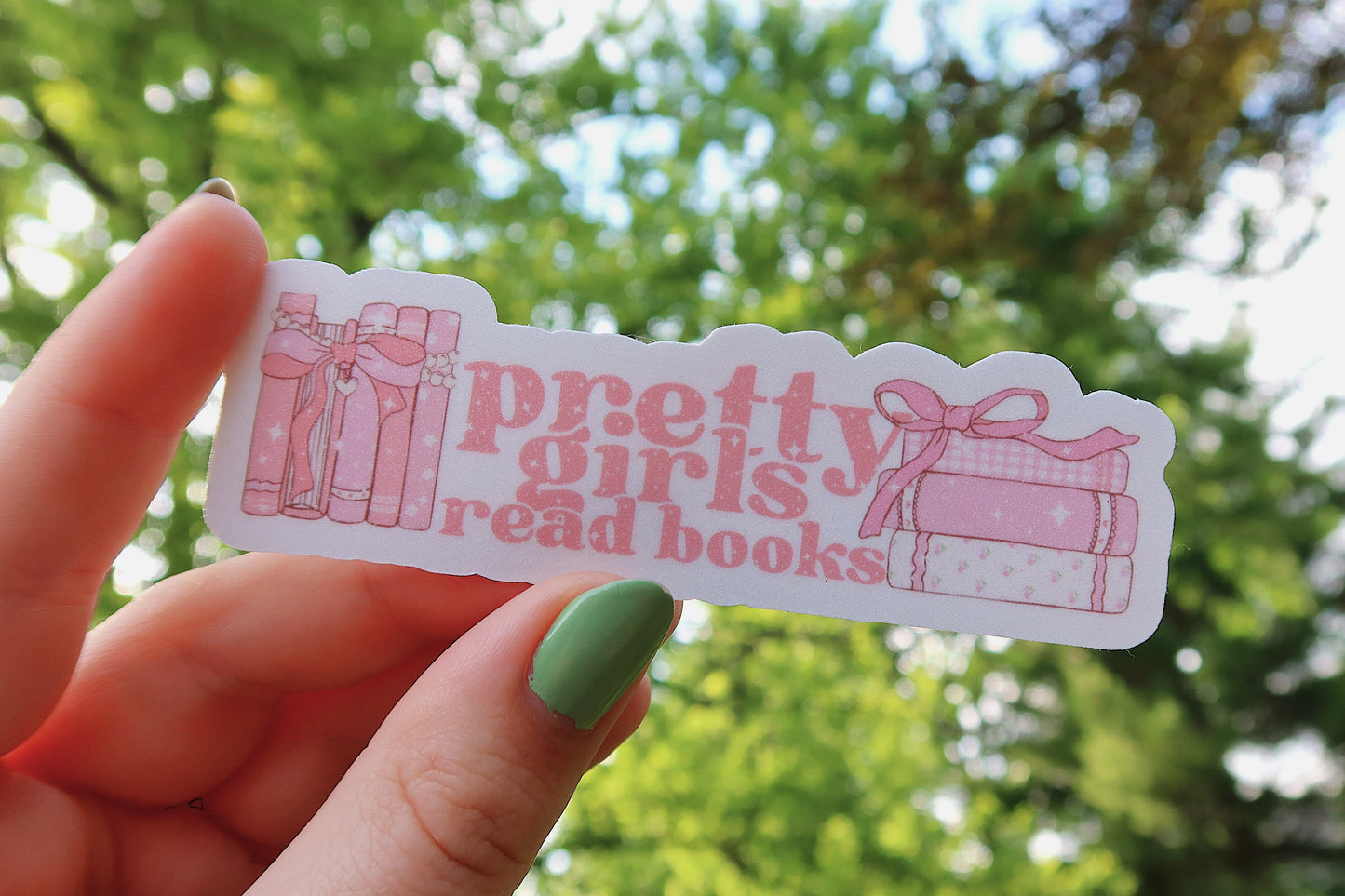 Pretty Girls Read Books Glitter Sticker
