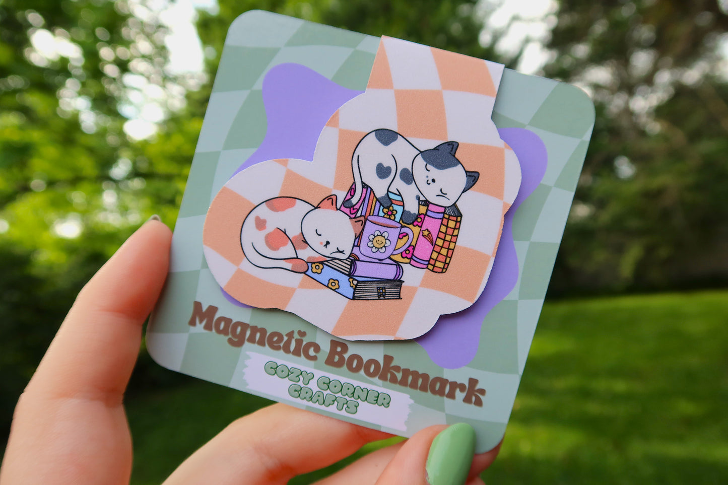 Retro Cat Magnetic Bookmark