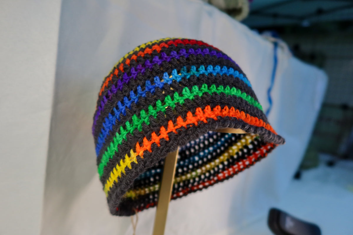 Rainbow Crochet Beanie