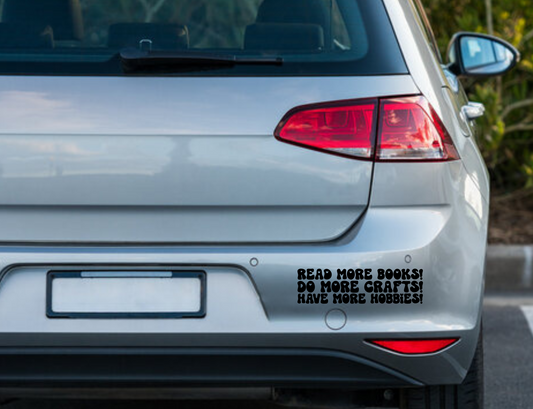 Books, Crafts, & Hobbies Car Decal