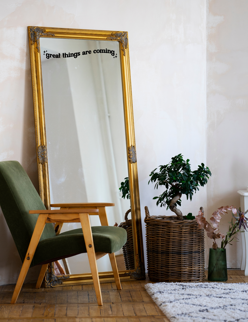 Great Things Mirror Decal