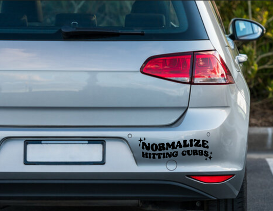 Normalize Hitting Curbs Car Decal