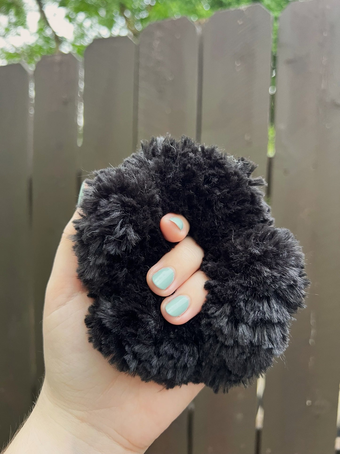 Fluffy Crochet Scrunchie