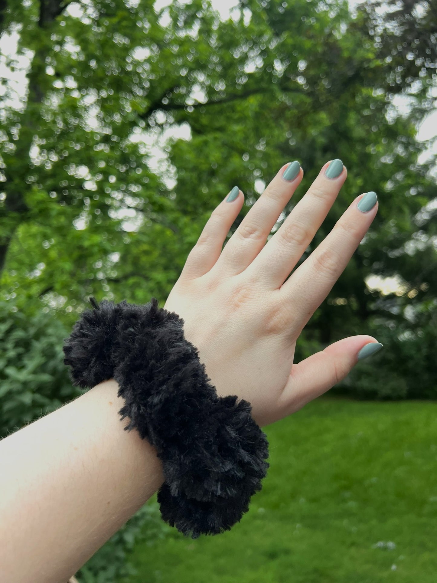 Fluffy Crochet Scrunchie