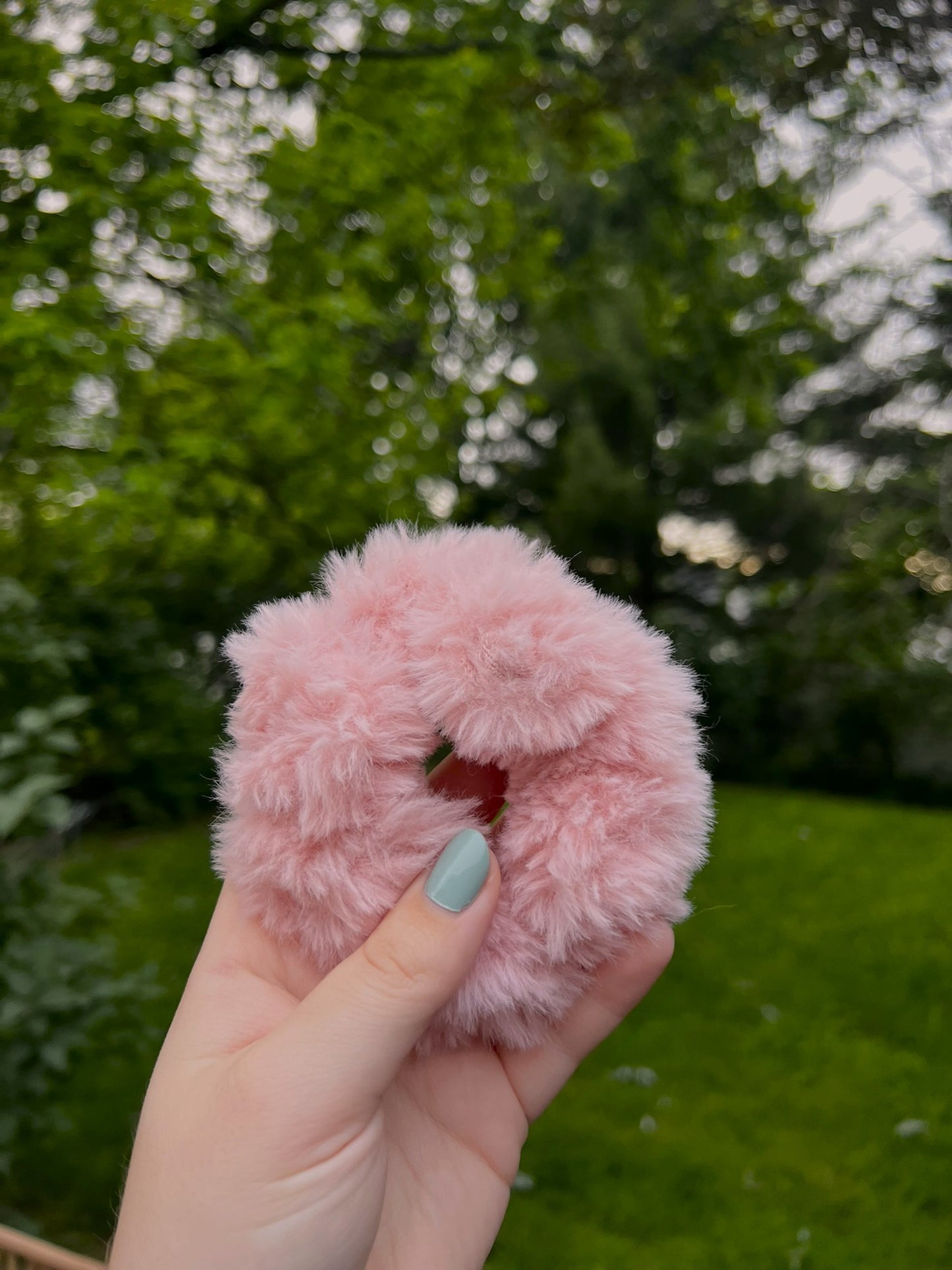 Fluffy Crochet Scrunchie