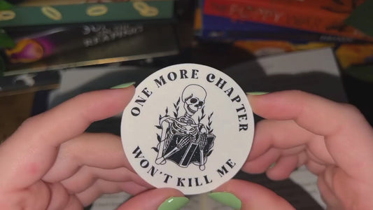 One More Chapter Glitter Sticker