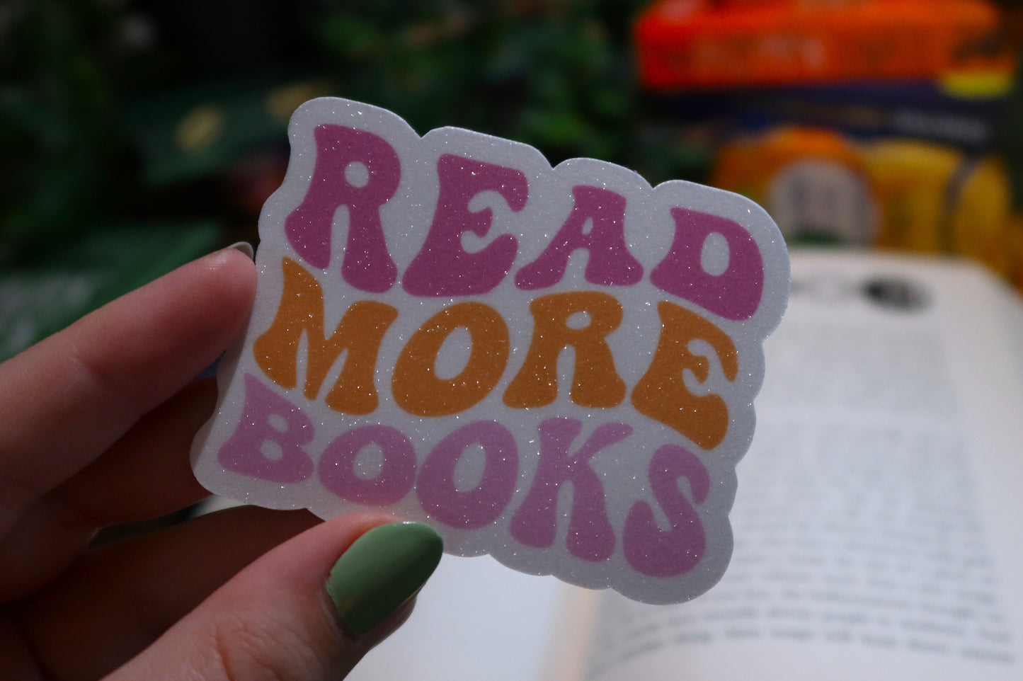Read More Books Glitter Sticker