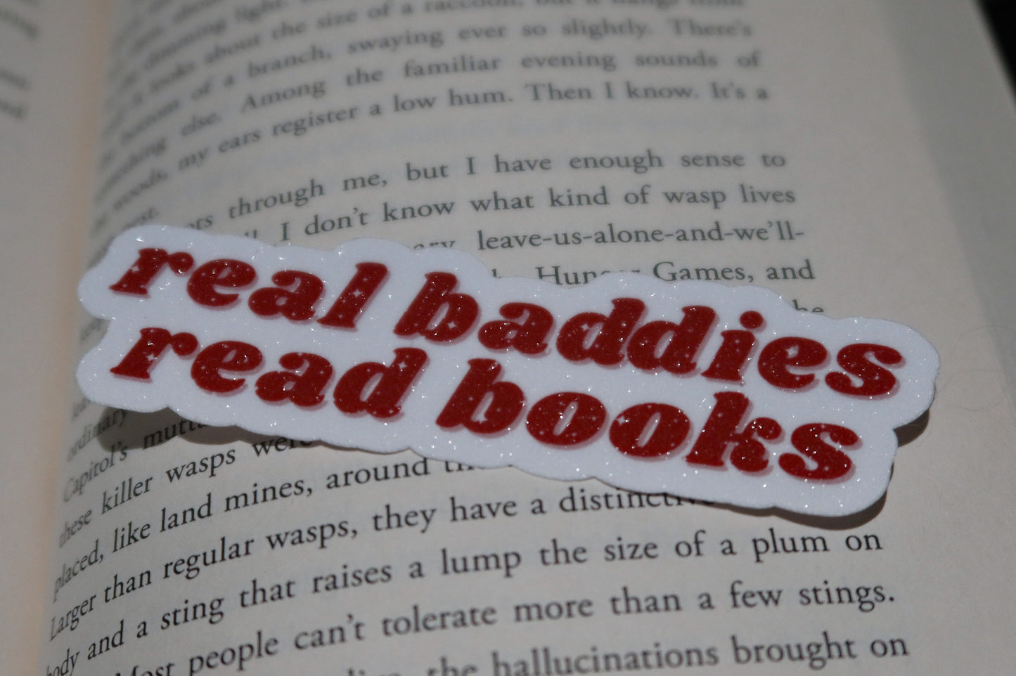 Real Baddies Read Books Glitter Sticker